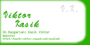 viktor kasik business card